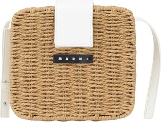 Marni Stijlvolle Pic-Nic Schoudertas in Beige - Dames - Schoudertassen - Bruin - ONE Size - Katoen - Tassen