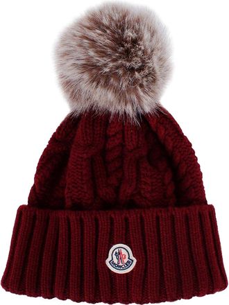 Moncler Hat with Pon Pon in Cashmere mixed