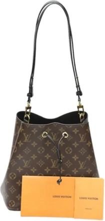 Louis Vuitton Tweedehands Canvas Louis Vuitton tassen - Dames - Vintage Tas - Bruin - ONE Size - Vintage