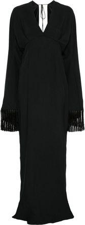 Taller Marmo Fringed Maxi Dress - Womens - Acetate/Viscose