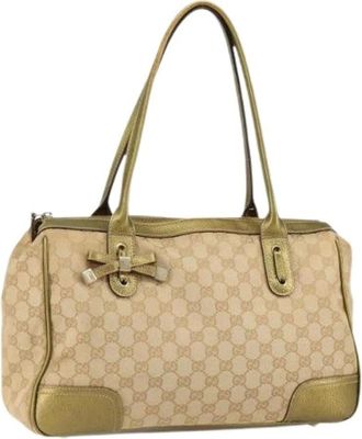 Gucci Pre-owned Handbags, female, Beige, Size: ONE SIZE Pre-owned Vintage Handbag