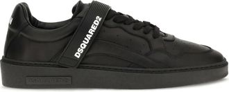 Dsquared2 Leren Riem Sneakers - Heren - Schoenen - Zwart - Maat: 43 1/2 EU Leer