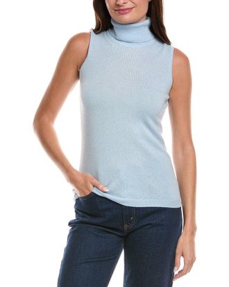 Fort&eacute; Cashmere Turtleneck Cashmere Sweater Vest