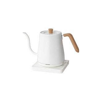 OEM Hervidor El&eacute;ctrico Giratorio, Tetera Y Cafetera, 800 Ml, 1200 W, Acero Inoxidable, Veta De Madera Blanca