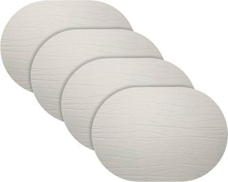 Fortessa Set Of 4 Strata Oval Leather Placemats