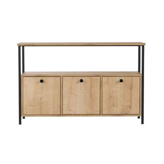 Calicosy Aparador 3 puertas l120 cm - roble y negro
