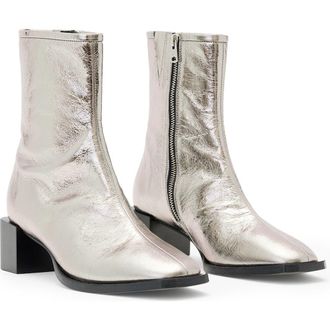 AllSaints Avril Bootie in Gunmetal Grey at Nordstrom Rack, Size 11Us / 41Eu