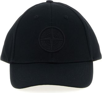 Stone Island Black Compass Embroidery Baseball Hat