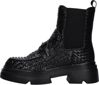 Emanuelle Vee Beatles Enkelboot - Dames - Enkellaarsjes - Zwart - 41 EU - Leer - Schoenen