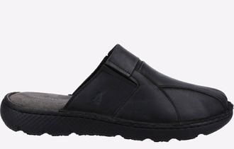 Hush Puppies Carson Mule Leather Sandal Mens - Black - Size UK 8