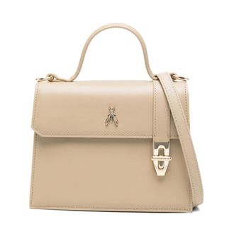 Patrizia Pepe Bolso Satchel de Piel - Bags - Mujer - Beige - ONE SIZE