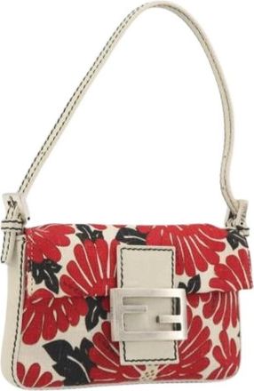 Fendi Pre-owned Vintage Canvas Hand Bag - Dames - Vintage Schoudertas - Veelkleurig - ONE Size - Leer - Vintage