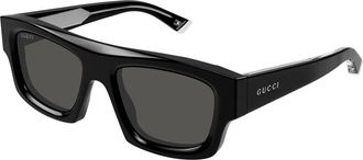Gucci Sunglasses, unisex, Black, Size: 53 MM Stylish Sunglasses with Grey Lenses