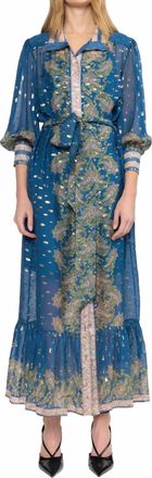 Christy Lynn Agatha Maxi Dress In Prussian Paisley