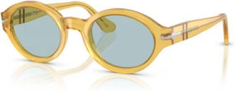 Persol 0po3378s Translucent Yellow Acetate Oval Sunglasses