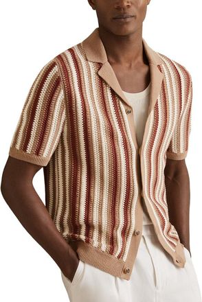 Reiss Carrington Cuban Button Front Top