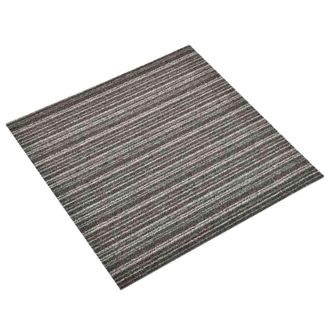 vidaXL Alfombra 20 Pcs Antracita A Rayas 50 X 50 Cm 100% Polipropileno Vidaxl