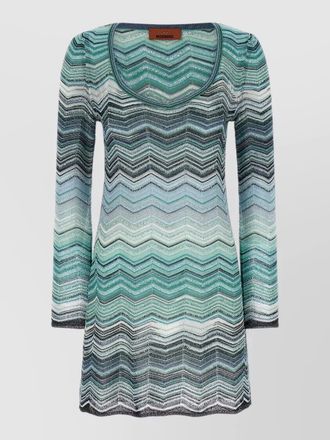 Missoni metallic chevron mini dress