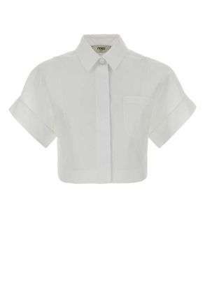 Fendi White Regular Solid Shirt