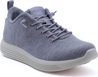 Woolloomooloo Womens Cheviot Sneaker In Grey Merino Wool