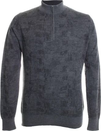Robert Barakett Mens Dalup Long Sleeve Half Zip Top In Charcoal