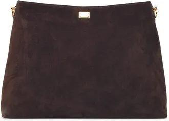 Dolce & Gabbana grote Vittoria schoudertas in bruin su&egrave;de