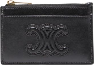 Celine Black Leather Coin Purse/Coin Case (Pre-Owned)