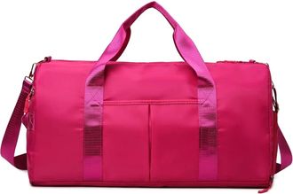 Generic Compatible For Wet Dry Separate Travel Bag Large Gym Swim Yoga Sports Duffel(Red)