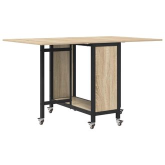 vidaXL Mesa De Comedor Plegable Con Ruedas 130 X 80 X 76,5 Cm Acero Pb Vidaxl