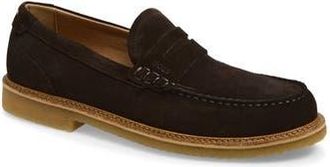 BOSS Kope Moc Toe Penny Loafer in Dark Brown at Nordstrom Rack, Size 12Us / 11Uk