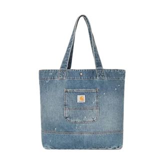 Carhartt Work in Progress Carhartt Wip, Tote Bags, male, Blue, Size: ONE SIZE Denim Tote