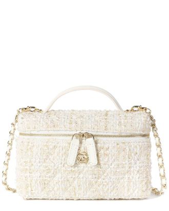 Tiffany & Fred Tweed & Leather Mini Top-Handle Bag