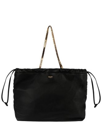 Moschino Metal Logo Tote Bag