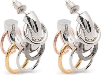 Panconesi Hoepeloorbellen - Dames - Oorbellen - Grijs - ONE Size - Accessoires