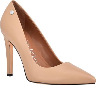 Calvin Klein Brady Pump in Light Natural Leather at Nordstrom Rack, Size 5.5