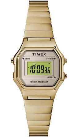 Timex Classic Digital Mini Womens Gold Watch TW2T48000 Stainless Steel (archived) - One Size