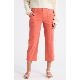 Liverpool L.A. Crop Cargo Pants in Papaya at Nordstrom Rack, Size 10