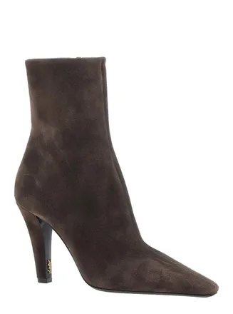 Saint Laurent Jill Ankle Boot - Brown