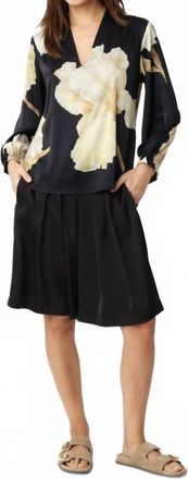 Karmamia Jody Long Sleeve Blouse In Gold Maxi Flower