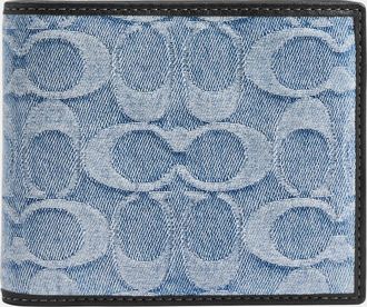 Coach Mens 3-In-1 Wallet In Loved Signature Denim - Dark Blue - One Size