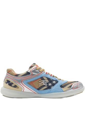 Burberry Sneakers Check Matrix - Blu