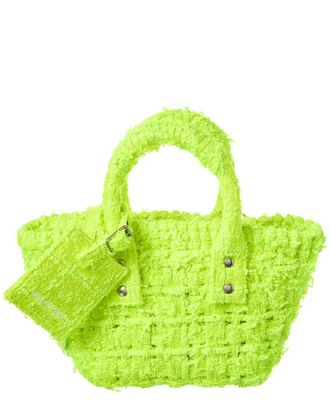 Balenciaga Bistro Xxs Tweed Basket Tote