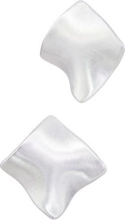 Savvy Cie Jewels Wavy Square Button Stud Earrings in Silver at Nordstrom Rack