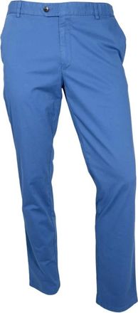 Meyer Oslo Perfect Fit Flex Broek Blauw - Heren - Nette broeken - Blauw - W42 L32 - Katoen - Broeken