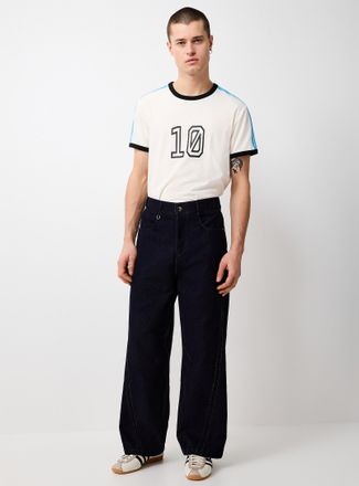 Le 31 Mens Nocturnal indigo jean Barrel fit