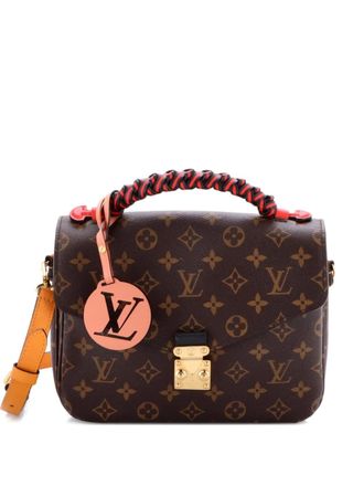 Louis Vuitton Braided Handle Pochette Metis Monogram Canvas with Leather satchel - Brown