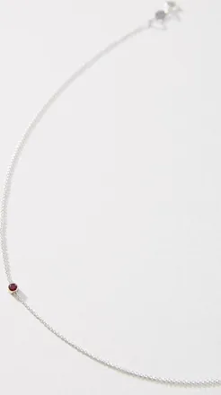 Maya Brenner Designs 14K White Gold Asymmetric Birthstone Necklace