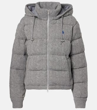 Polo Ralph Lauren Cable-knit wool and cashmere puffer jacket