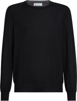 Brunello Cucinelli Cashmere and silk lightweight sweater in Black at Nordstrom, Size 46 It