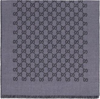 Gucci Sciarpa GG con effetto jacquard - Grigio